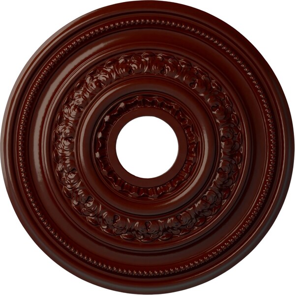 Ekena Millwork Orleans Ceiling Medallion (Canopies up to 4 5/8"), 17 5/8"OD X 3 5/8"ID X 1 7/8"P, Brushed Mahogany CM17OLBMF - main